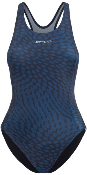 2025 Orca Womens Core One Piece Swimsuit MS51 - Deep Blue Print